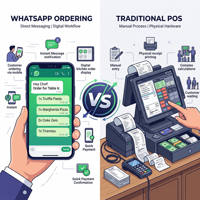 WhatsApp vs POS for Small Restaurants: Which Wins in 2026?